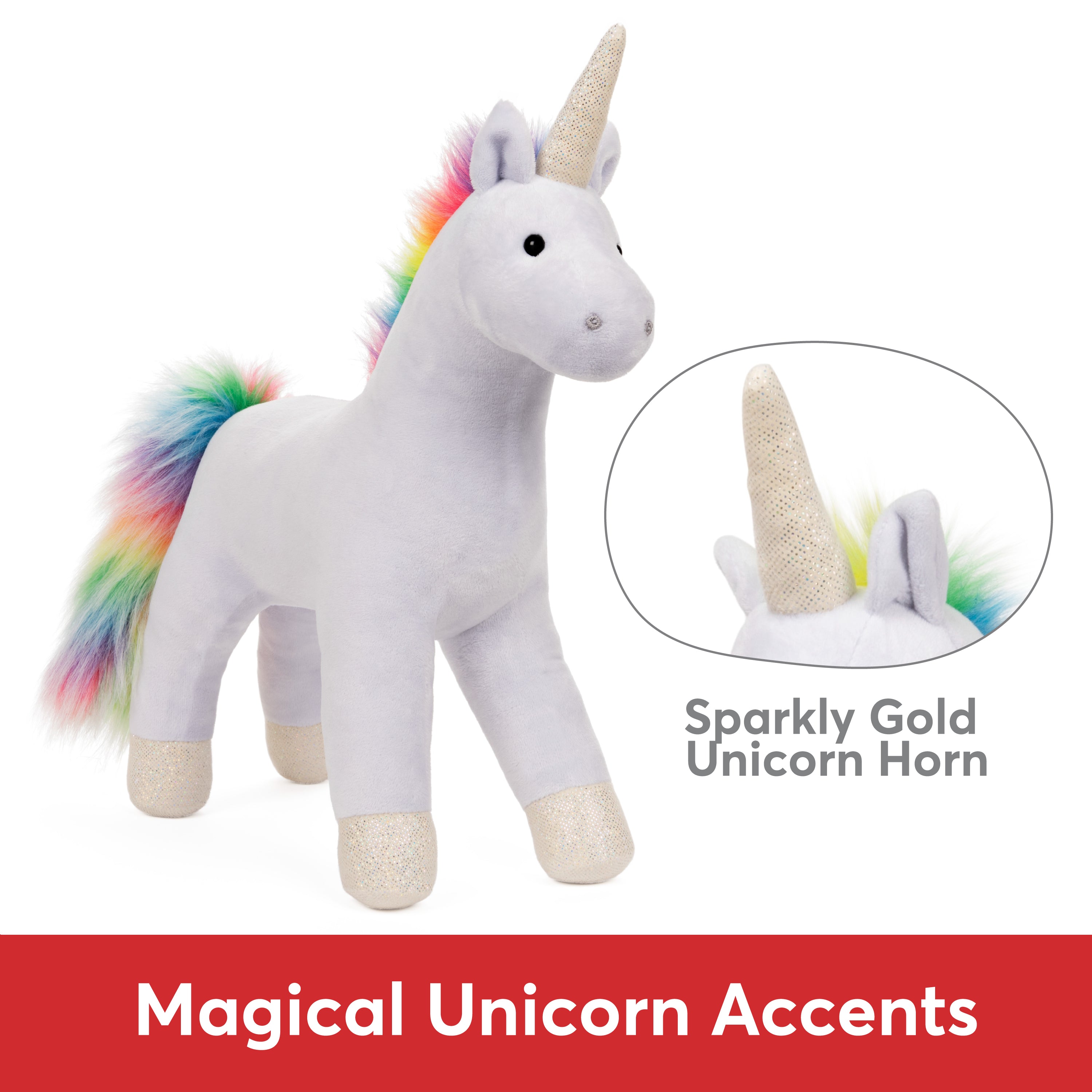 GUND Bluebell Rainbow Unicorn Stuffed Animal, Plush Unicorn for Ages 1 and Up, Blue, 15”