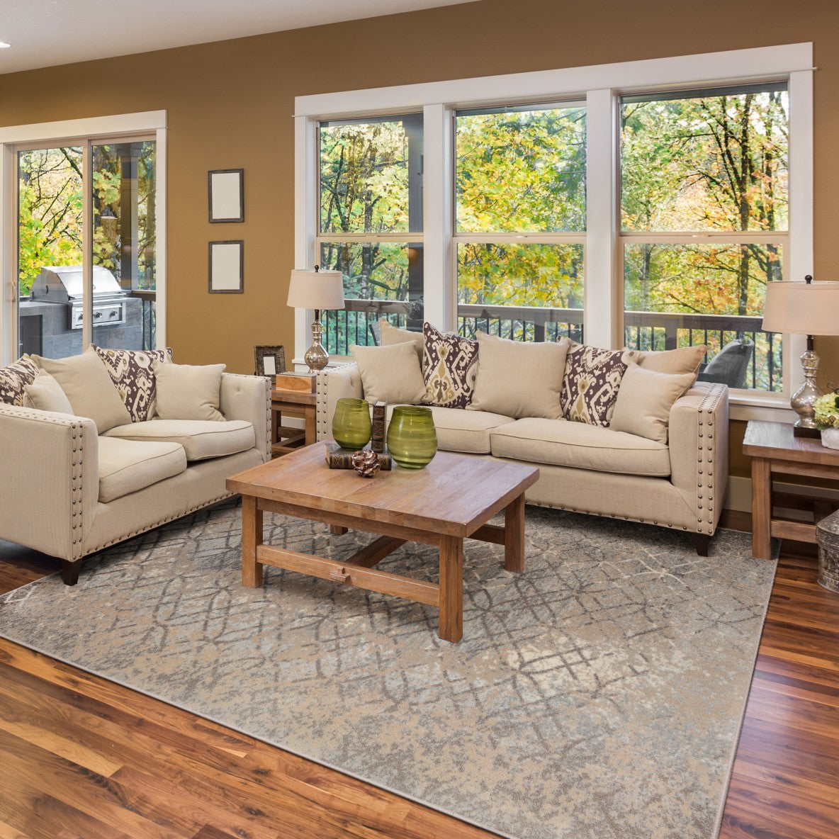 Opposites Attract 3'10" x 5'4" area rug in color Hazelwood