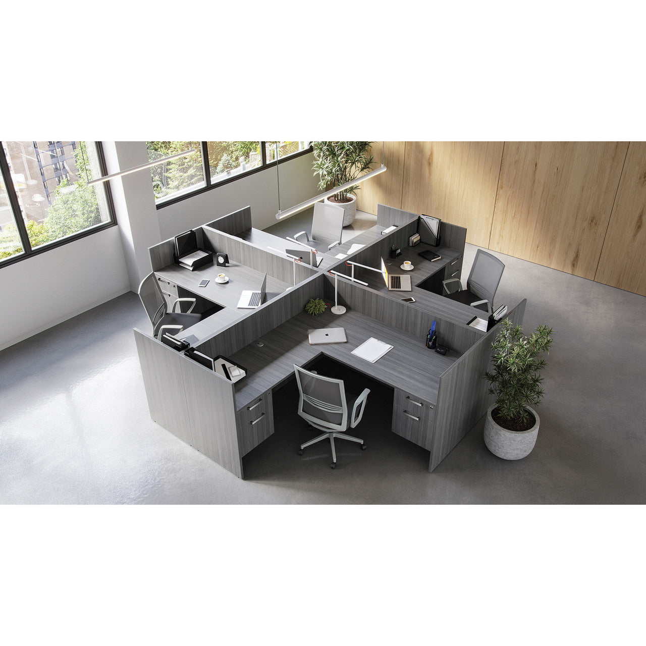 OfficeSource OS Laminate Collection Reception Typical - OSTYP148 - Coastal Gray