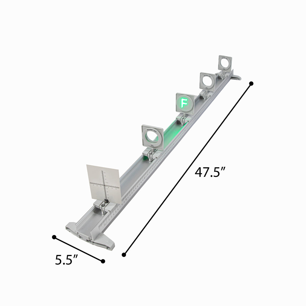 Optical Bench Kit, Metal, 120cm with Laser and Halogen, Lenses and Accessories