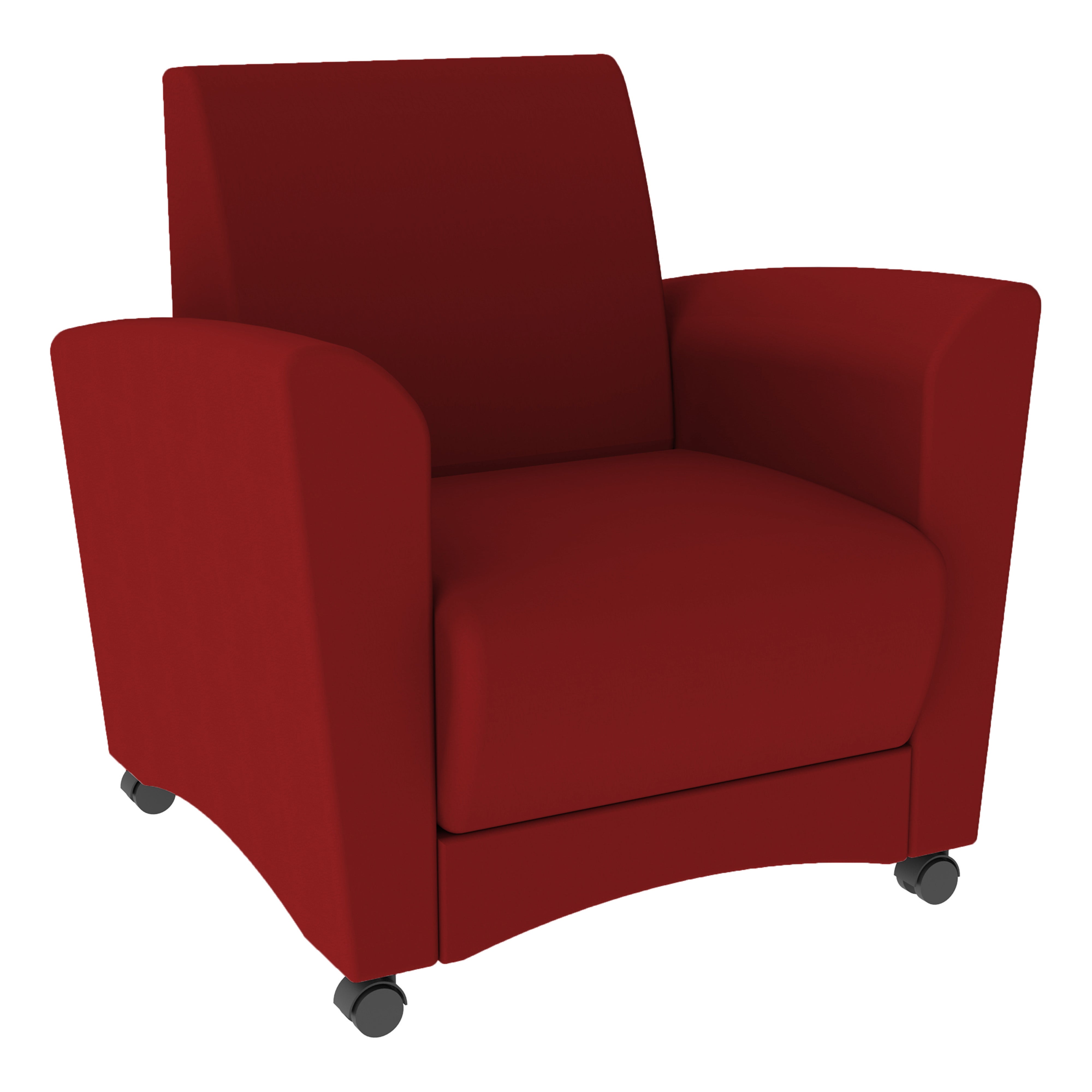 Pro Series Upholstered Mobile Common Area Chair - Crimson