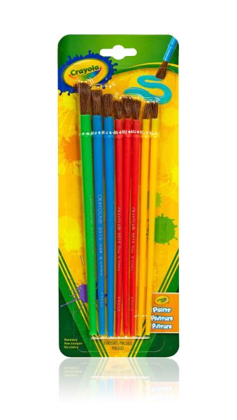 Crayola Paint Brush Set - Assorted Colors (8 Pieces), Painting Supplies For Kids, Great for Kids Classrooms & Art Projects, Ages 3+