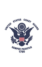 12X18 IN US COAST GUARD SEAL GARDEN BAN