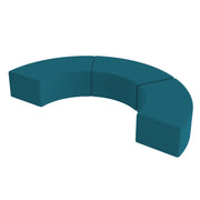Pro Series Upholstered S Curve Ottoman 12" Height, 3-Piece - Teal