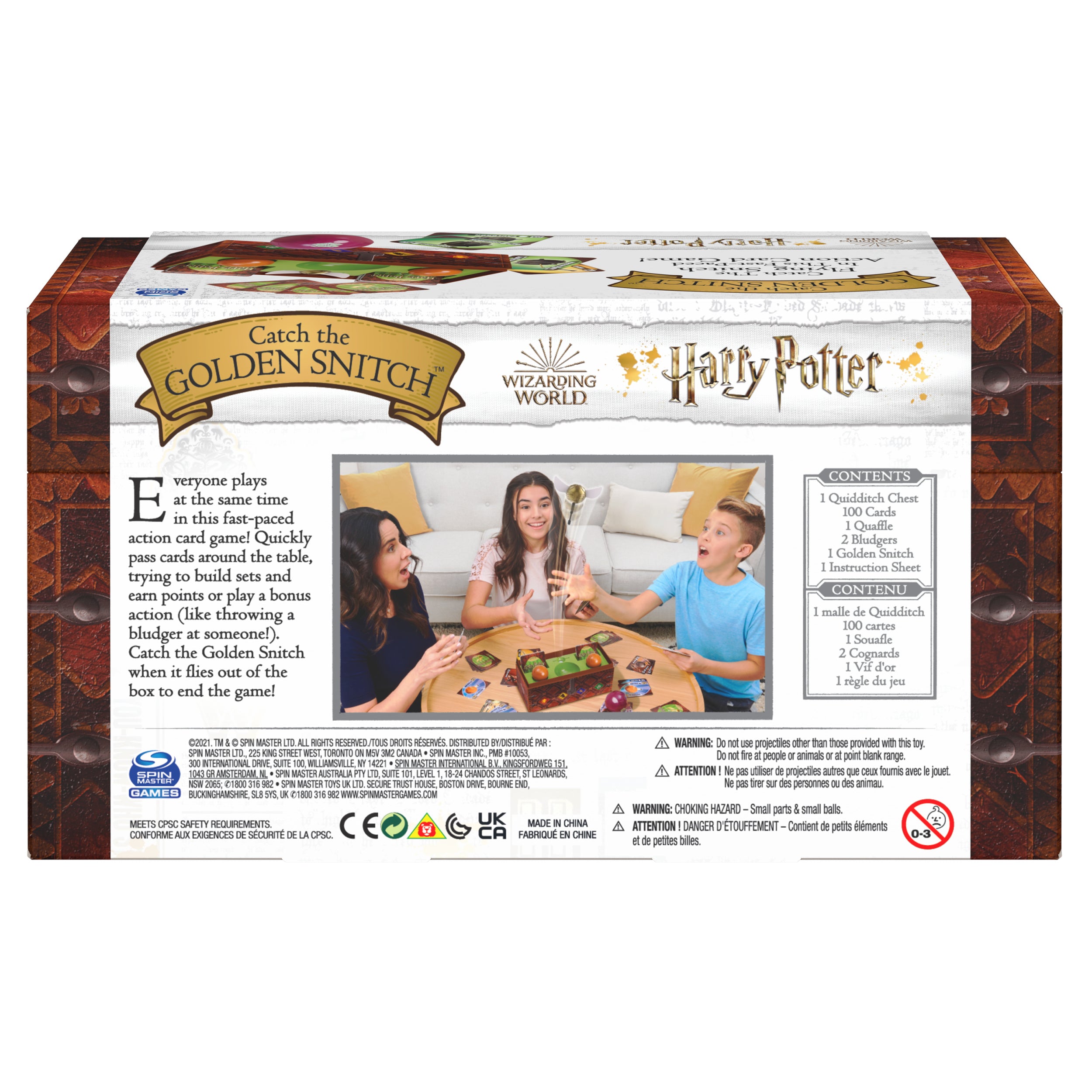 Harry Potter Catch The Golden Snitch, A Quidditch Board Game for Witches, Wizards and Muggles, Family Game Ages 8 & up