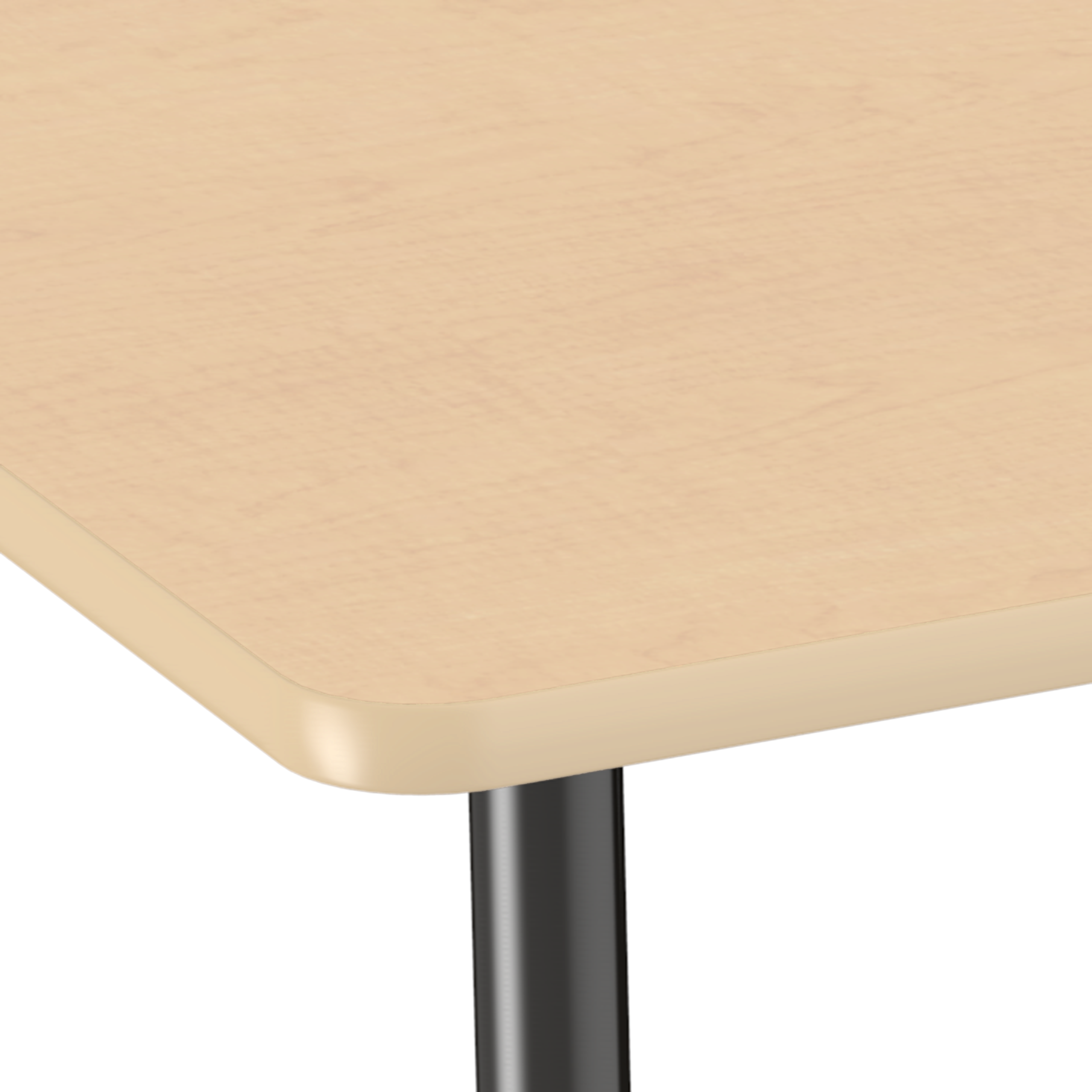 48" Round T-Molding Activity Table with Adjustable Super Legs - Maple/Maple/Black