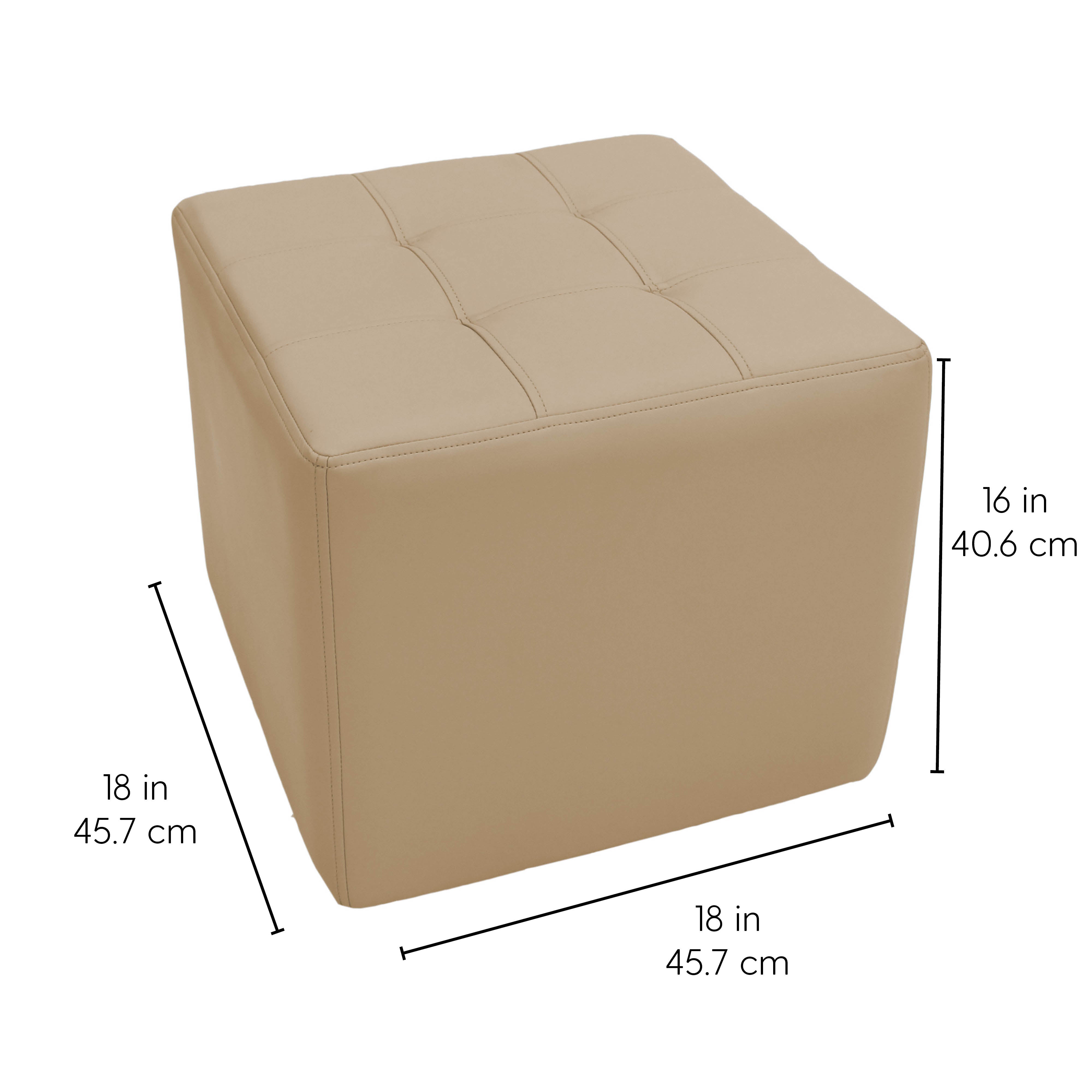 Tufted Square Ottoman 16" Height - Sand