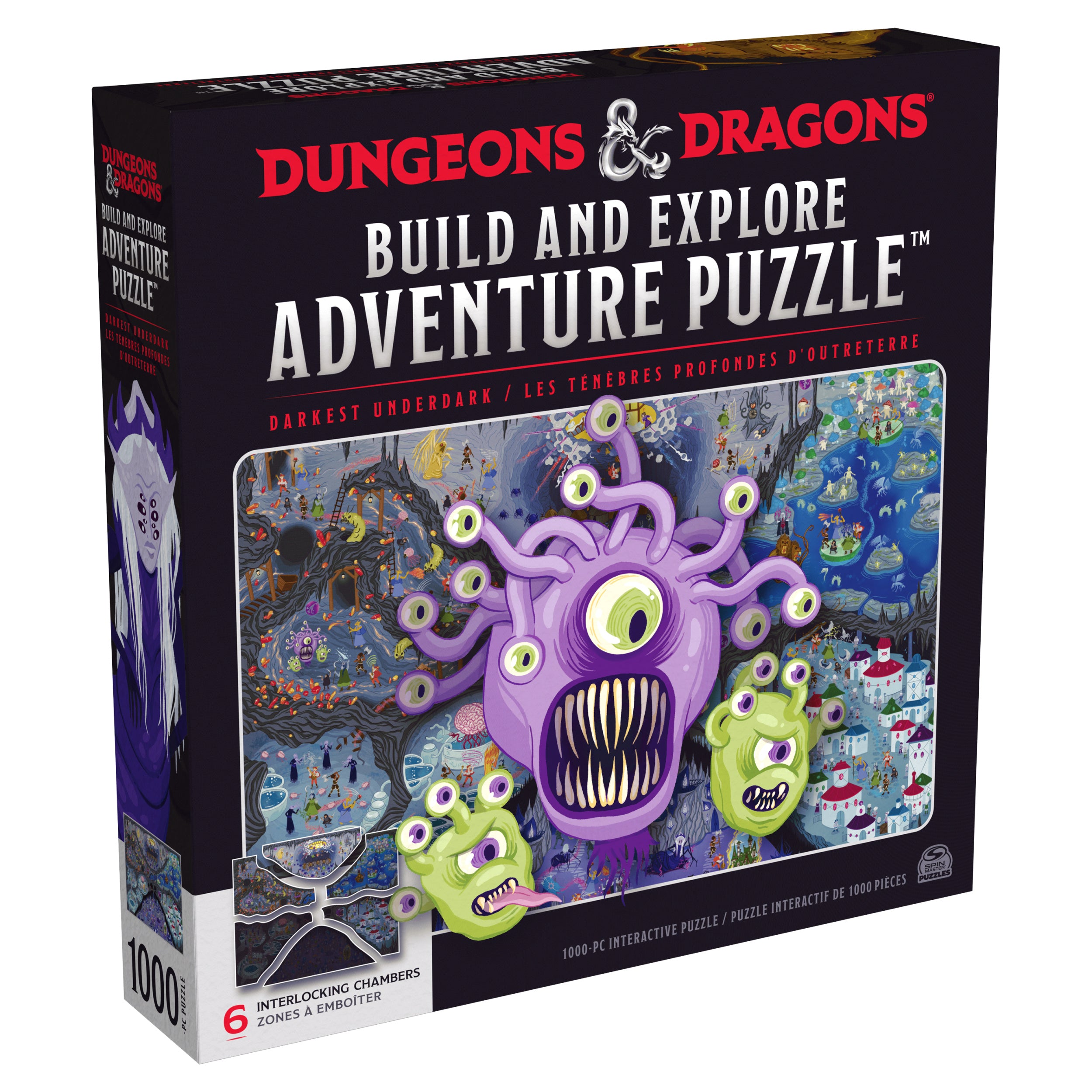 Dungeons & Dragons, Build and Explore Adventure Puzzle, DnD Adult Puzzles, Dungeons and Dragons 1000 Piece Puzzles for Adults and Kids Ages 12+