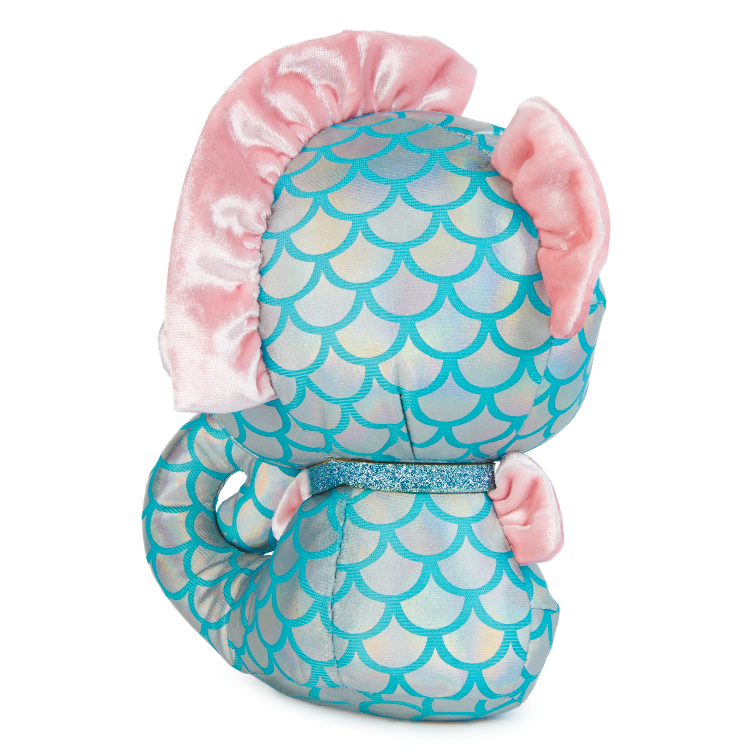 P.Lushes Designer Fashion Pets Mel Dives Premium Seahorse Stuffed Animal, Pink and Teal, 6”