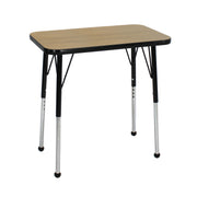18" x 30" Rectangle T-Molding Activity Table with Adjustable Standard Ball Glide Legs - Pasadena Oak/Black
