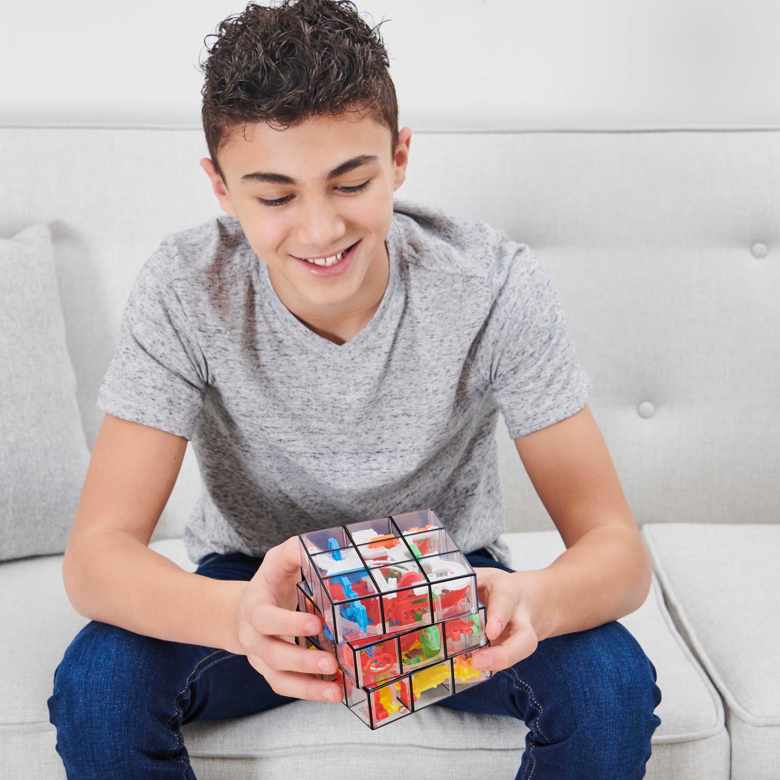 Rubik’s Perplexus Fusion 3x3 Gravity 3D Maze Game Brain Teaser Puzzle Ball | Anxiety Relief Items Cool Stuff | Sensory Toys for Adults & Kids Ages 8+