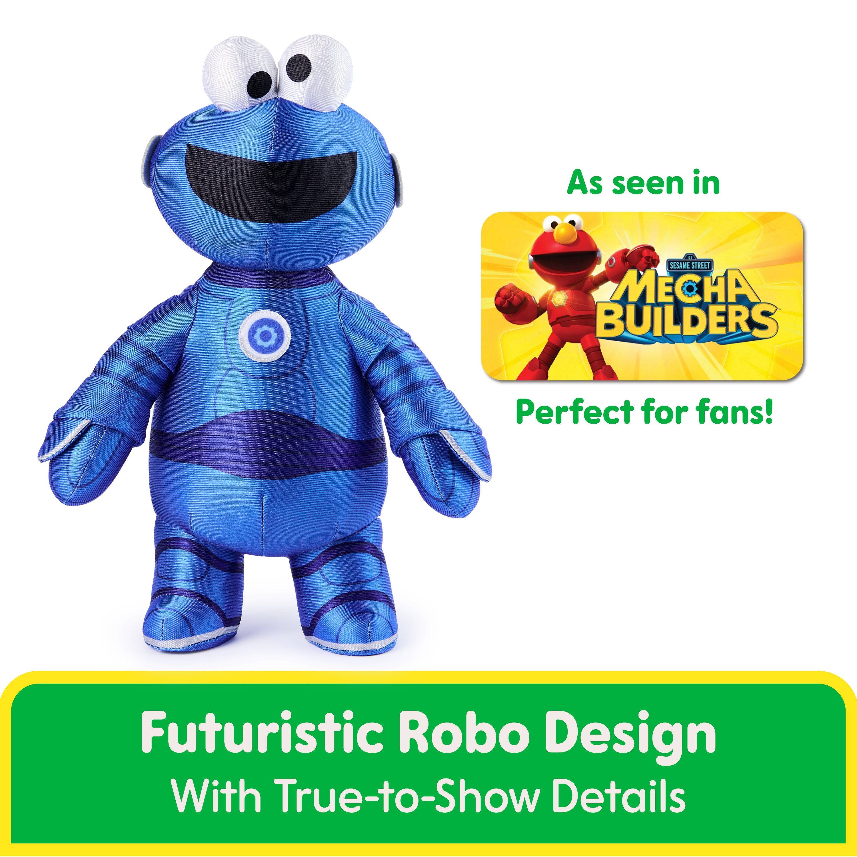 GUND Sesame Street Official Mecha Builder Cookie Monster Plush, Stuffed Animal for Ages 1 and Up, 13"