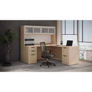 OfficeSource OS Laminate L Shape Typical - OS127 - American Elm