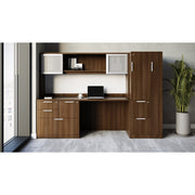OfficeSource OS Laminate Collection Simple Desk Typical - OSTYP154 - Modern Walnut