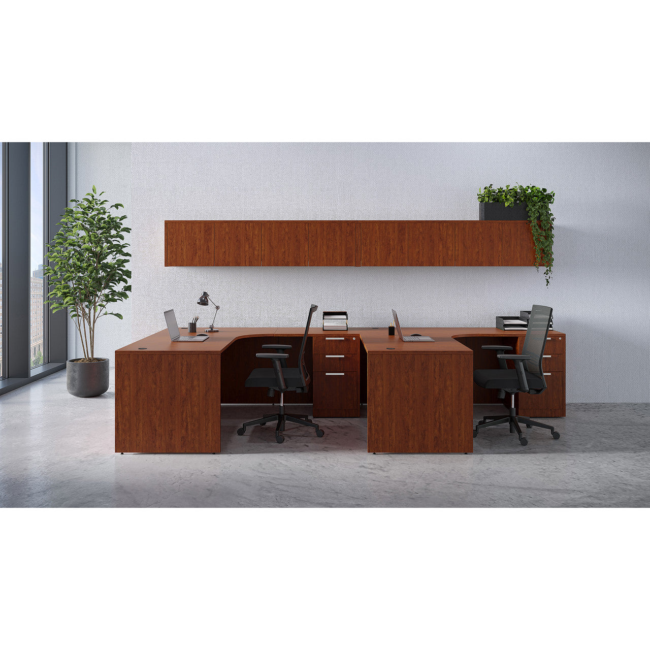 OfficeSource OS Laminate Multi-Person Typical - OS265 - Cherry