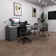 OfficeSource OS Laminate Collection L Shape Typical - OS266 - Coastal Gray
