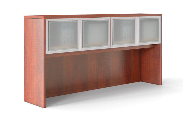 OfficeSource  Optional Silver Glass Hutch Doors - For OS140OH Open Hutch - Glass