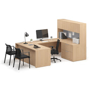 OfficeSource  OS Laminate Collection U Shape Typical - OS56 - American Elm