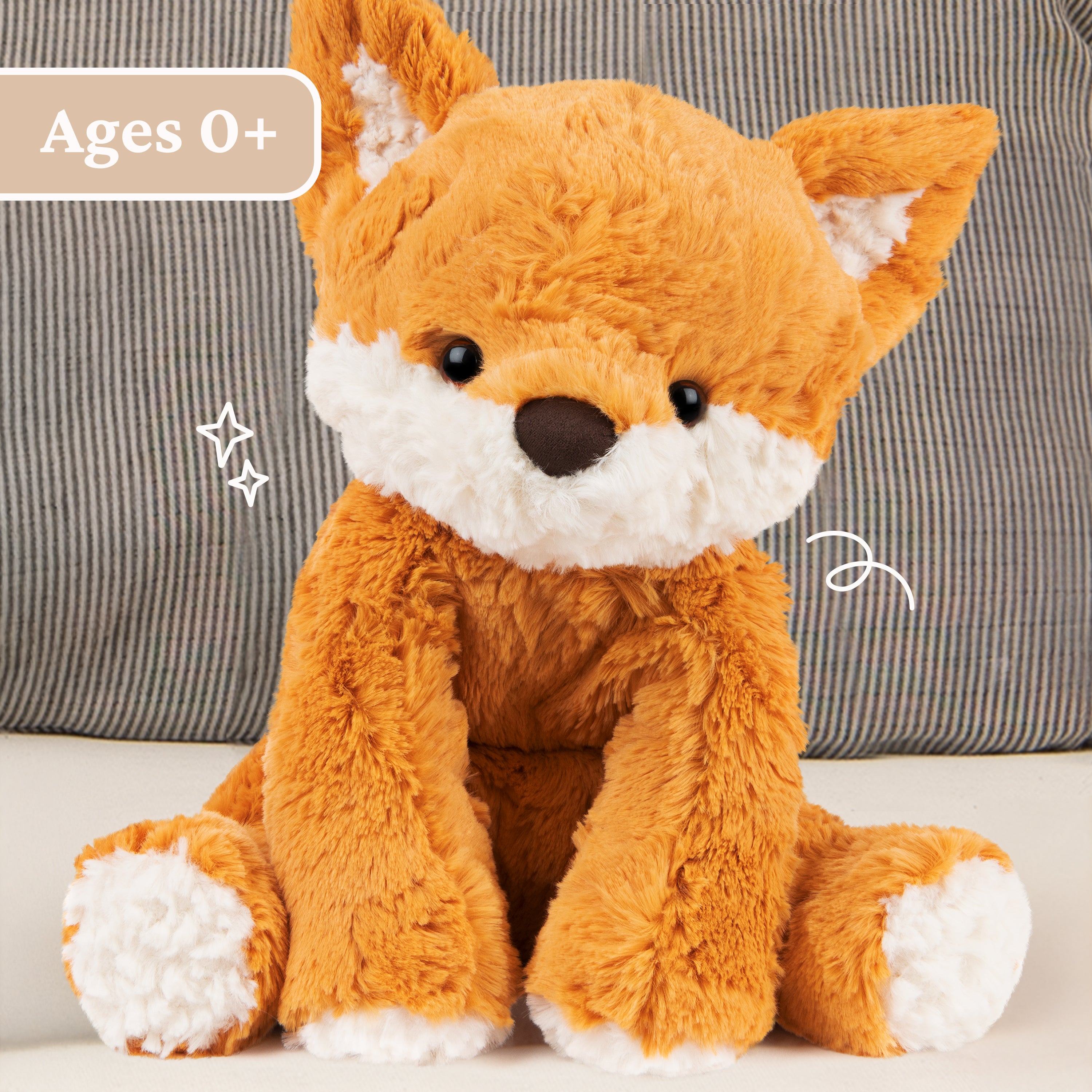 GUND Cozys Collection Fox Stuffed Animal Plush Toy for Ages 1 and Up, Orange, 10”