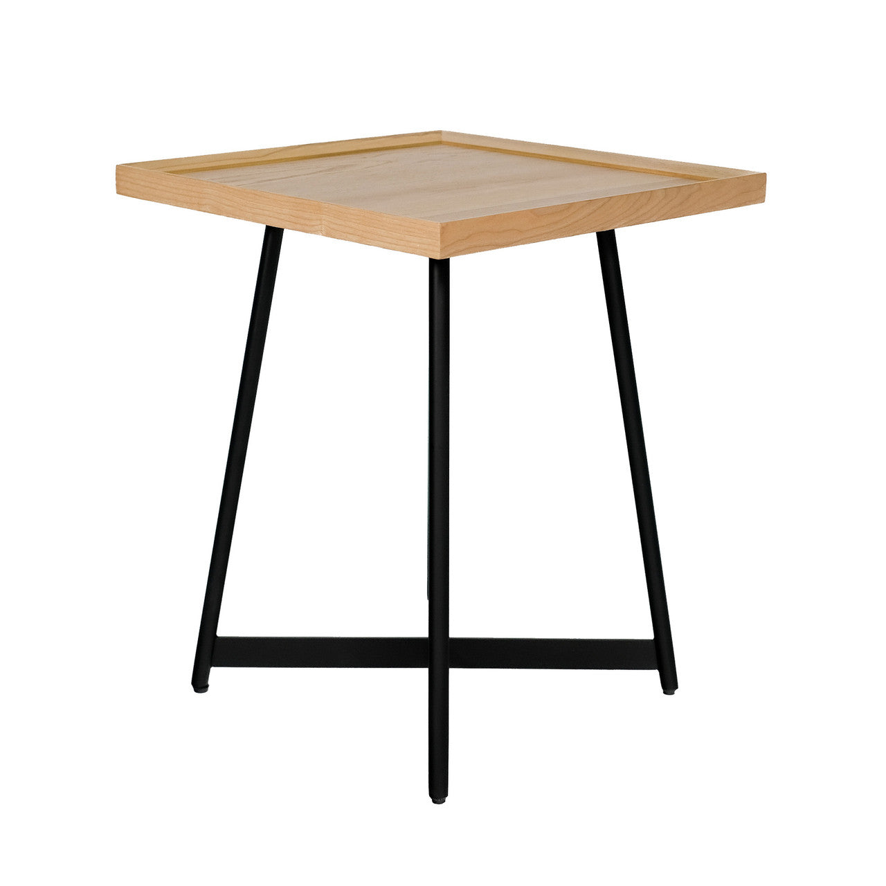 OfficeSource Declan 18"W Square End Table - Natural