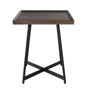 OfficeSource Declan 18"W Square End Table - Walnut
