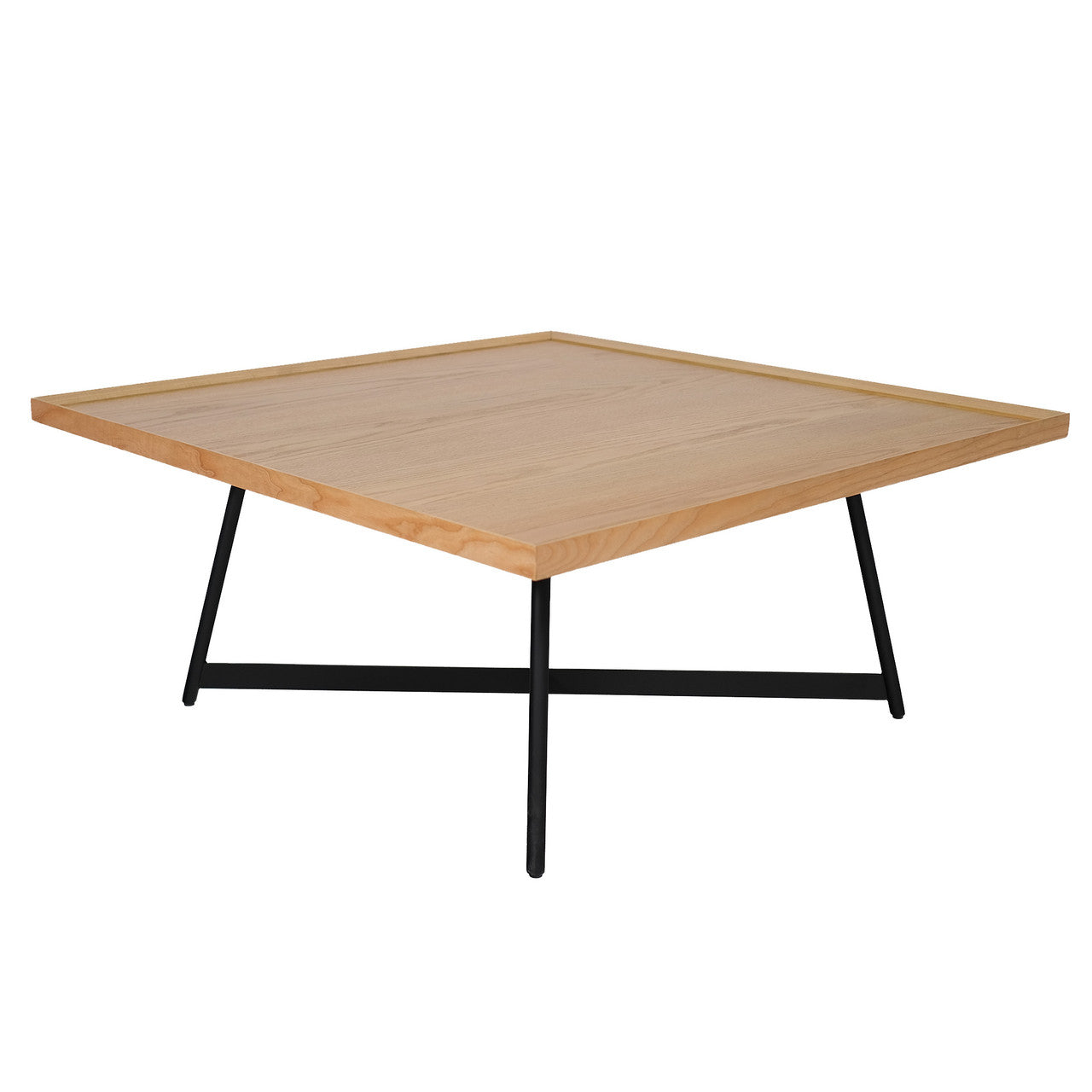 OfficeSource Declan 36"W Square Coffee Table - Natural