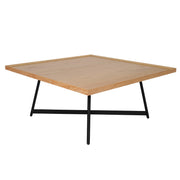 OfficeSource Declan 36"W Square Coffee Table - Natural