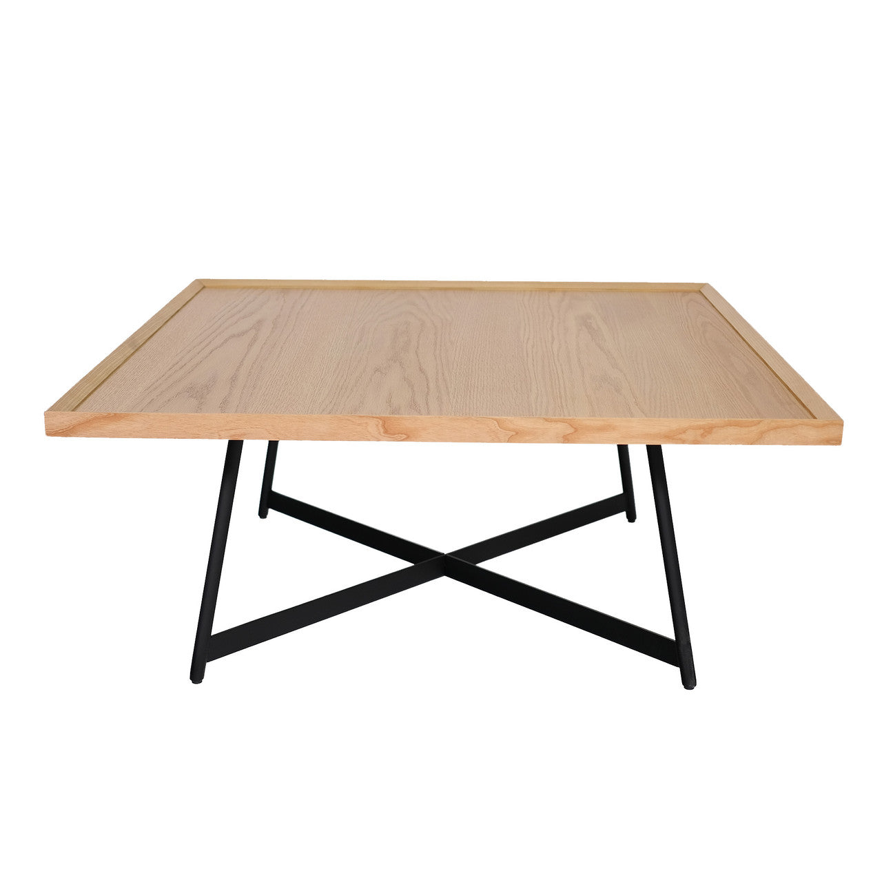 OfficeSource Declan 36"W Square Coffee Table - Natural