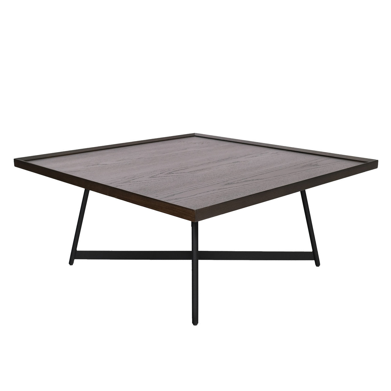 OfficeSource Declan 36"W Square Coffee Table - Walnut