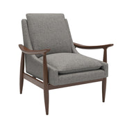OfficeSource Mira Wood Arm Upholstered Lounge Chair - Charcoal
