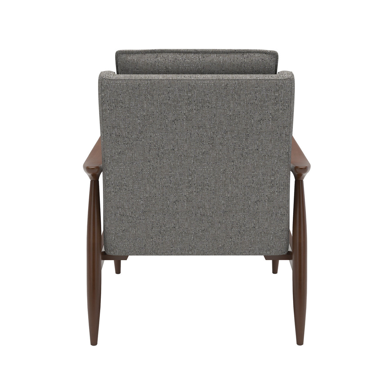 OfficeSource Mira Wood Arm Upholstered Lounge Chair - Charcoal