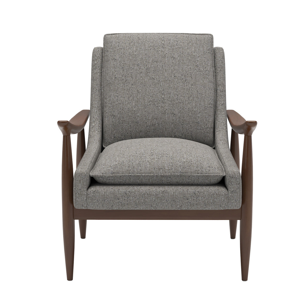 OfficeSource Mira Wood Arm Upholstered Lounge Chair - Charcoal