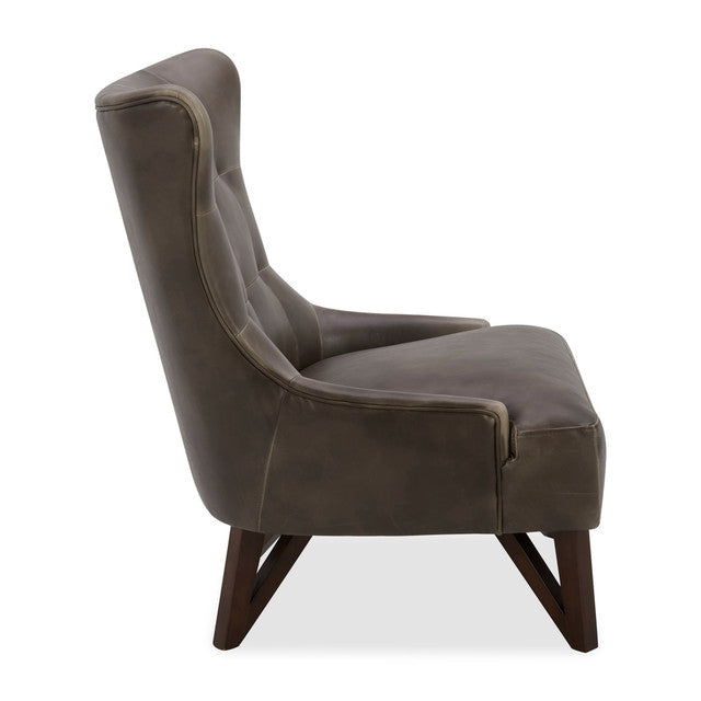 OfficeSource Remington Wingback Upholstered Lounge Chair - Toffee