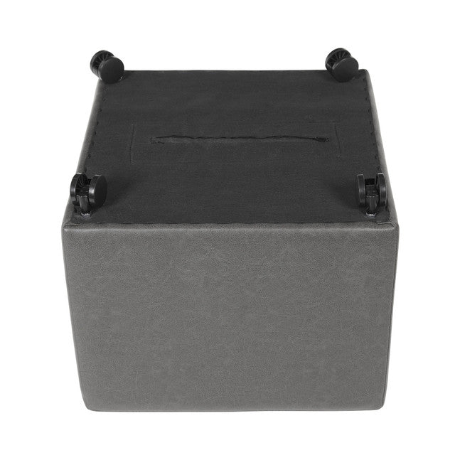 OfficeSource Sofia Mobile Ottoman - Charcoal