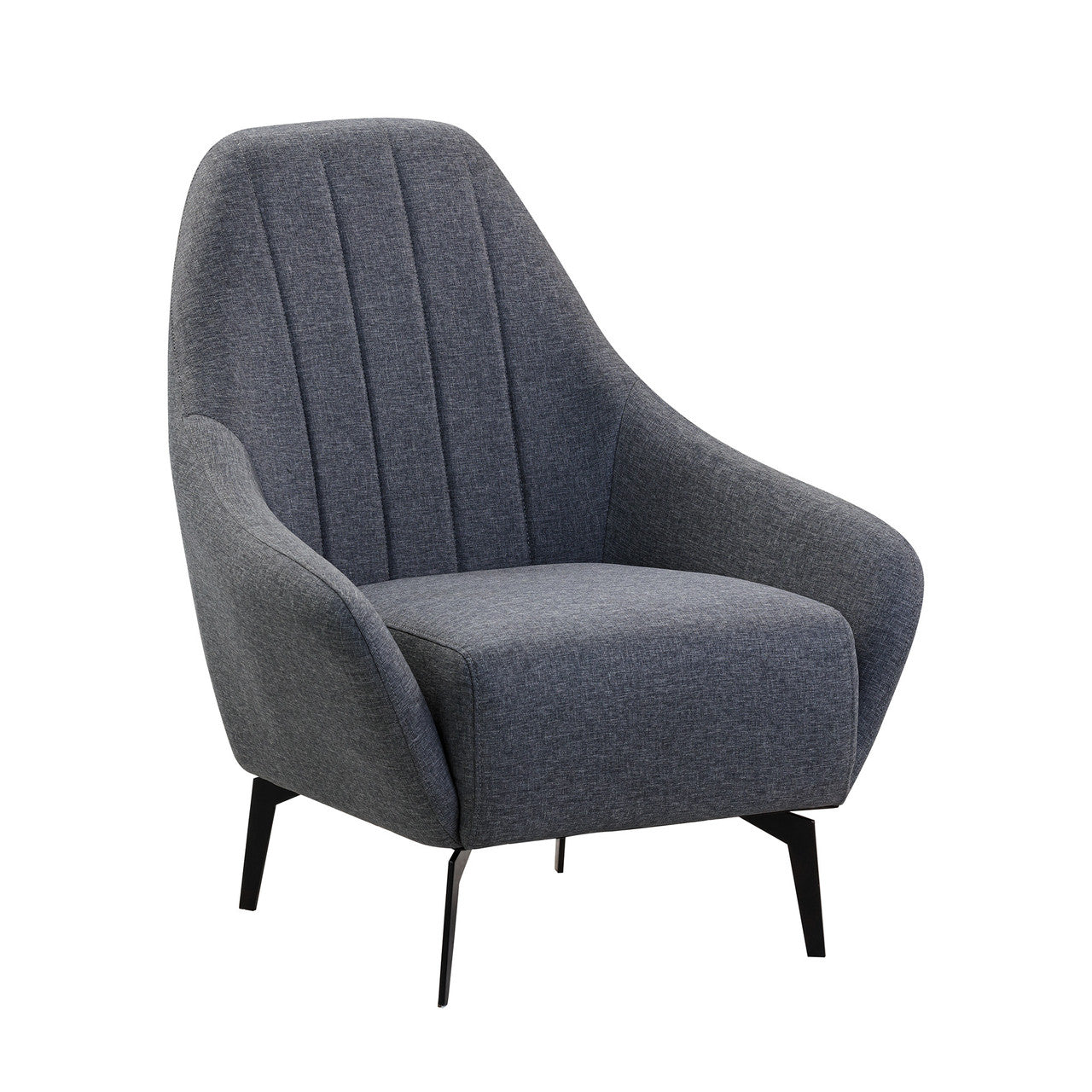 OfficeSource Jaxon High Back Upholstered Lounge - Charcoal