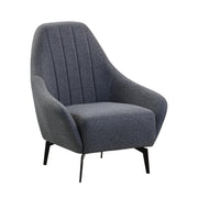 OfficeSource Jaxon High Back Upholstered Lounge - Charcoal