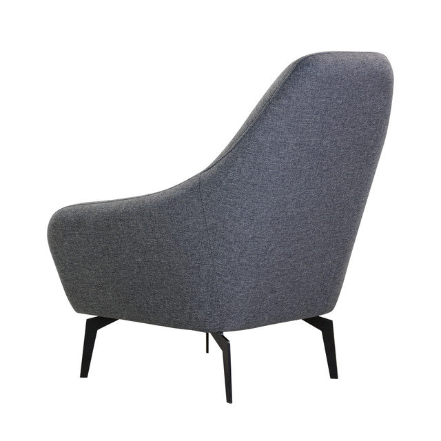 OfficeSource Jaxon High Back Upholstered Lounge - Charcoal