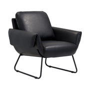 OfficeSource Peyton Upholstered Lounge Chair - Onyx