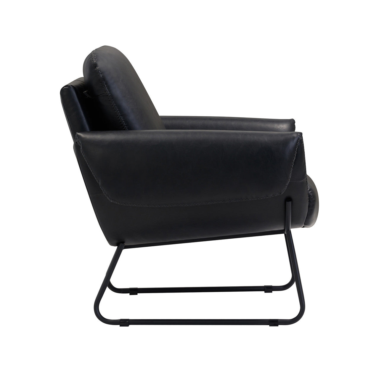OfficeSource Peyton Upholstered Lounge Chair - Onyx