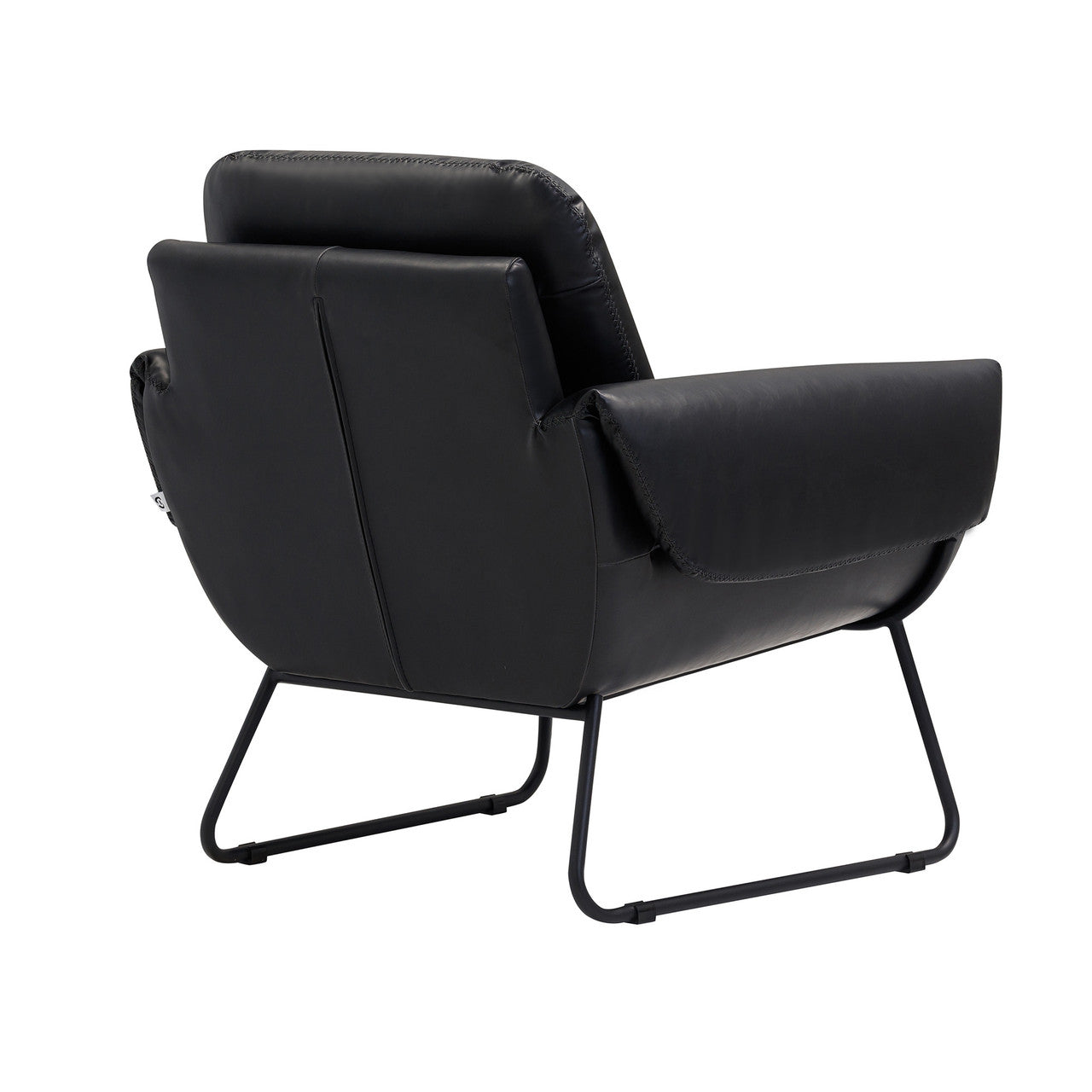 OfficeSource Peyton Upholstered Lounge Chair - Onyx