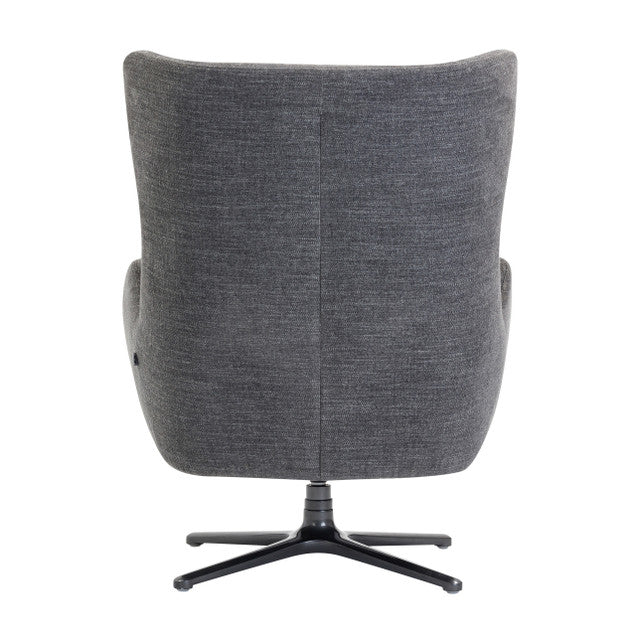 OfficeSource Lincoln High Back Upholstered Swivel Lounge Chair - Light Gray