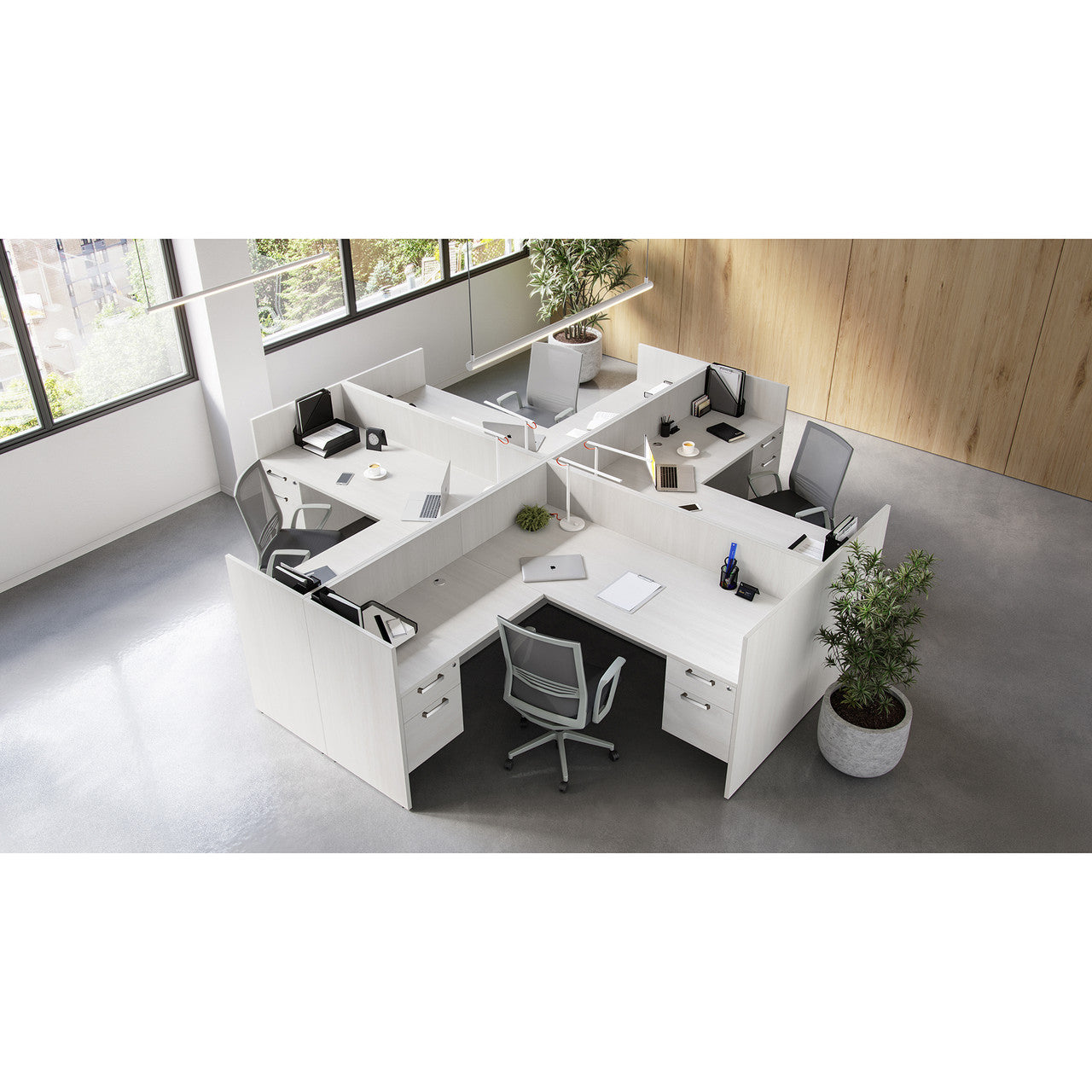 OfficeSource OS Laminate Collection Reception Typical - OSTYP148 - Arcadia White