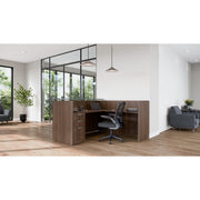 OfficeSource OS Laminate Collection Reception Typical - OSTYP153 - Modern Walnut