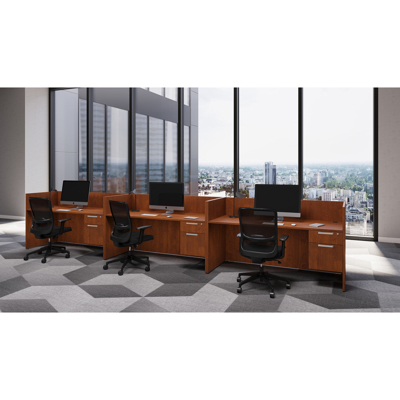 OfficeSource OS Laminate Multi-Person Typical - OS200 - Cherry