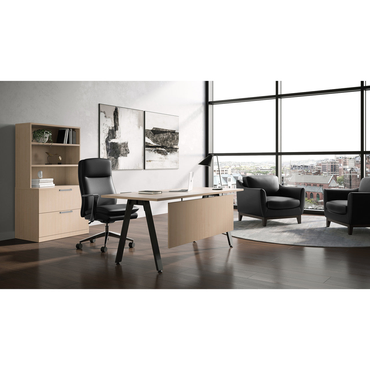 OfficeSource Variant Collection Desk Typical - OS237 - American Elm