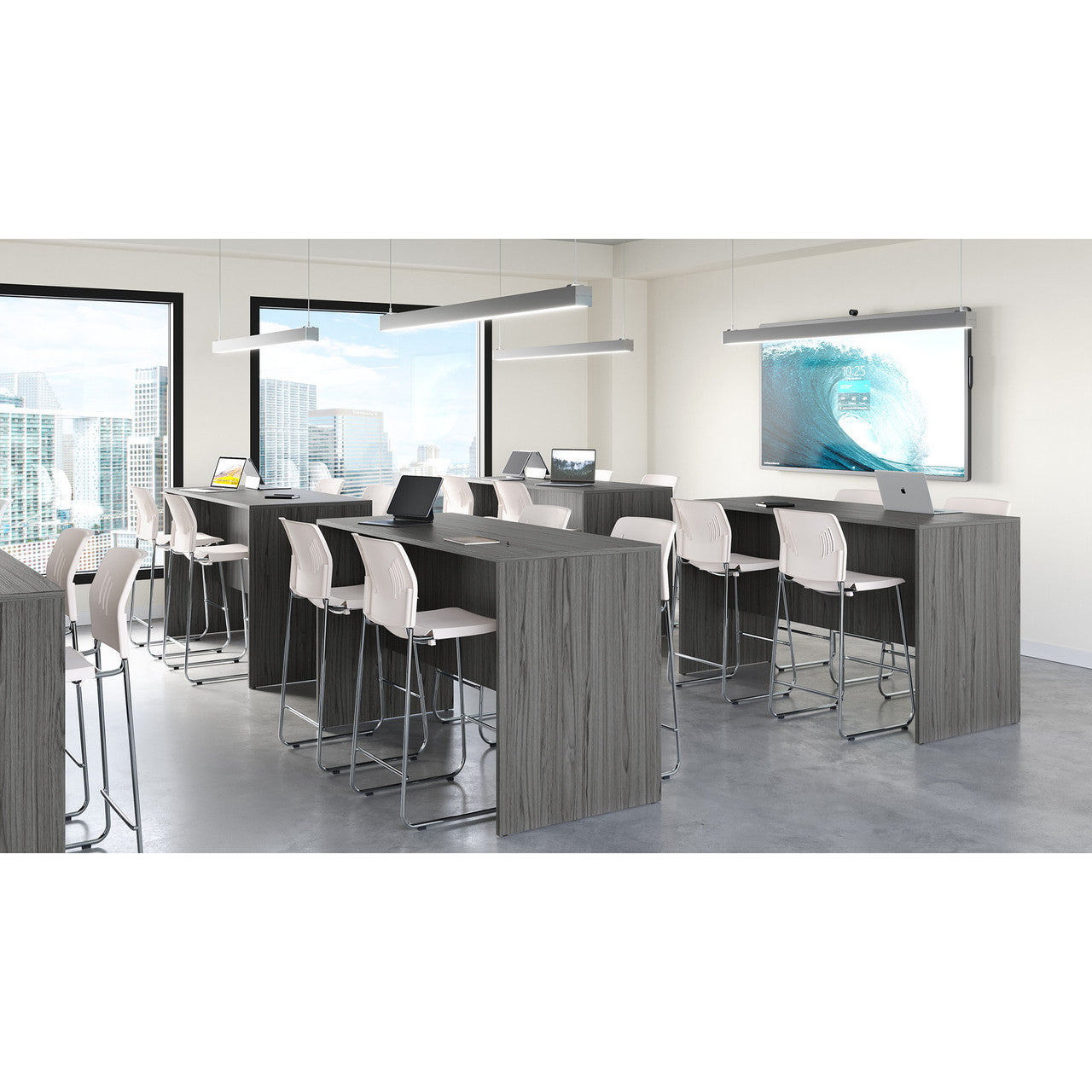 OfficeSource OS Laminate Multi-Person Typical - OSTYP317 - Coastal Gray