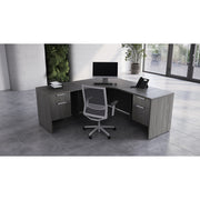 OfficeSource OS Laminate L Shape Typical - OSTYP318 - Coastal Gray