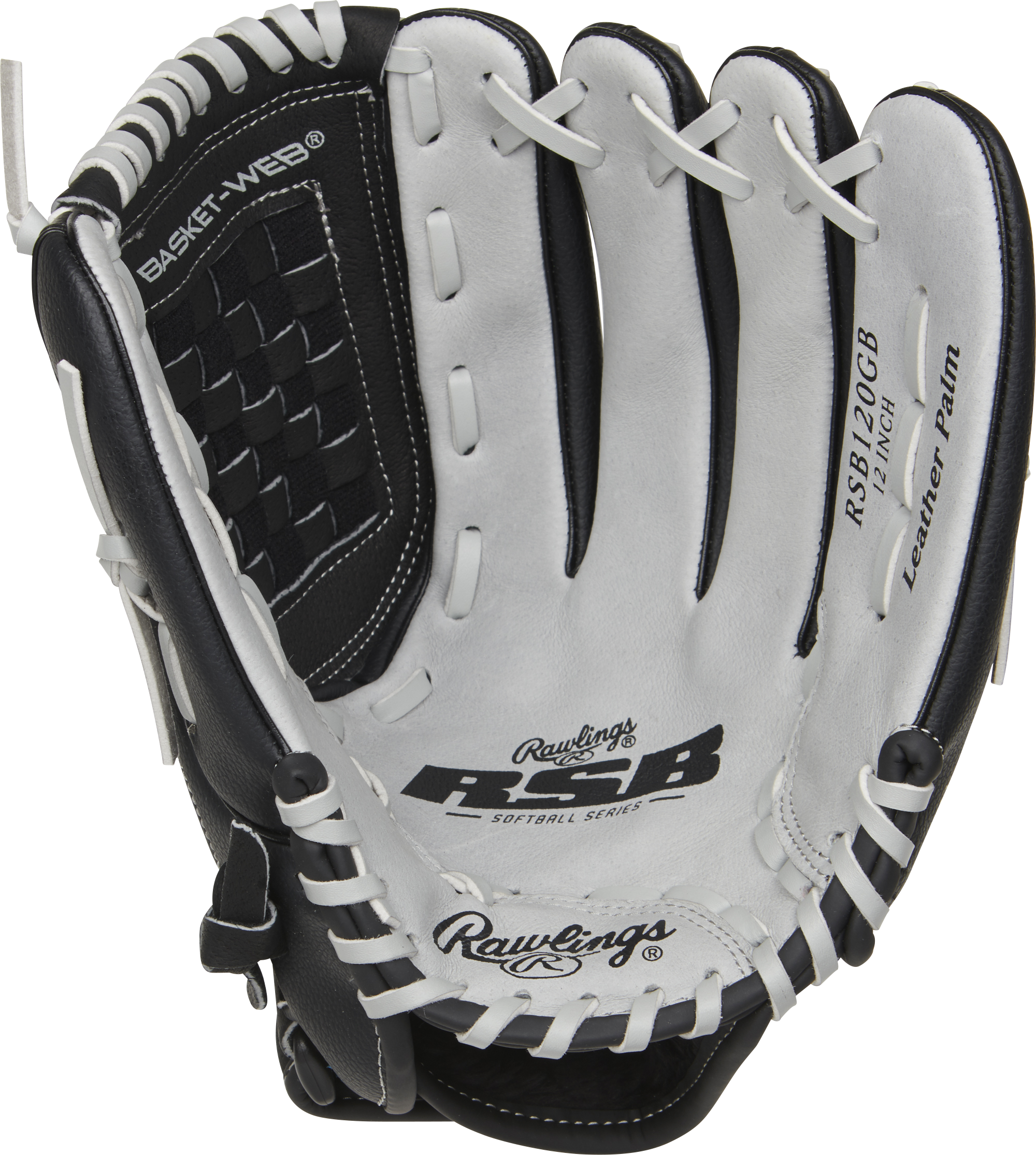 Rawlings Rsb Softball Series 12-Inch Softball Glove - Right Hand Thrower - Gray/Black