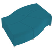 Pro Series Connect Edged Ripple Backless Seating, 6-Piece Set - Teal