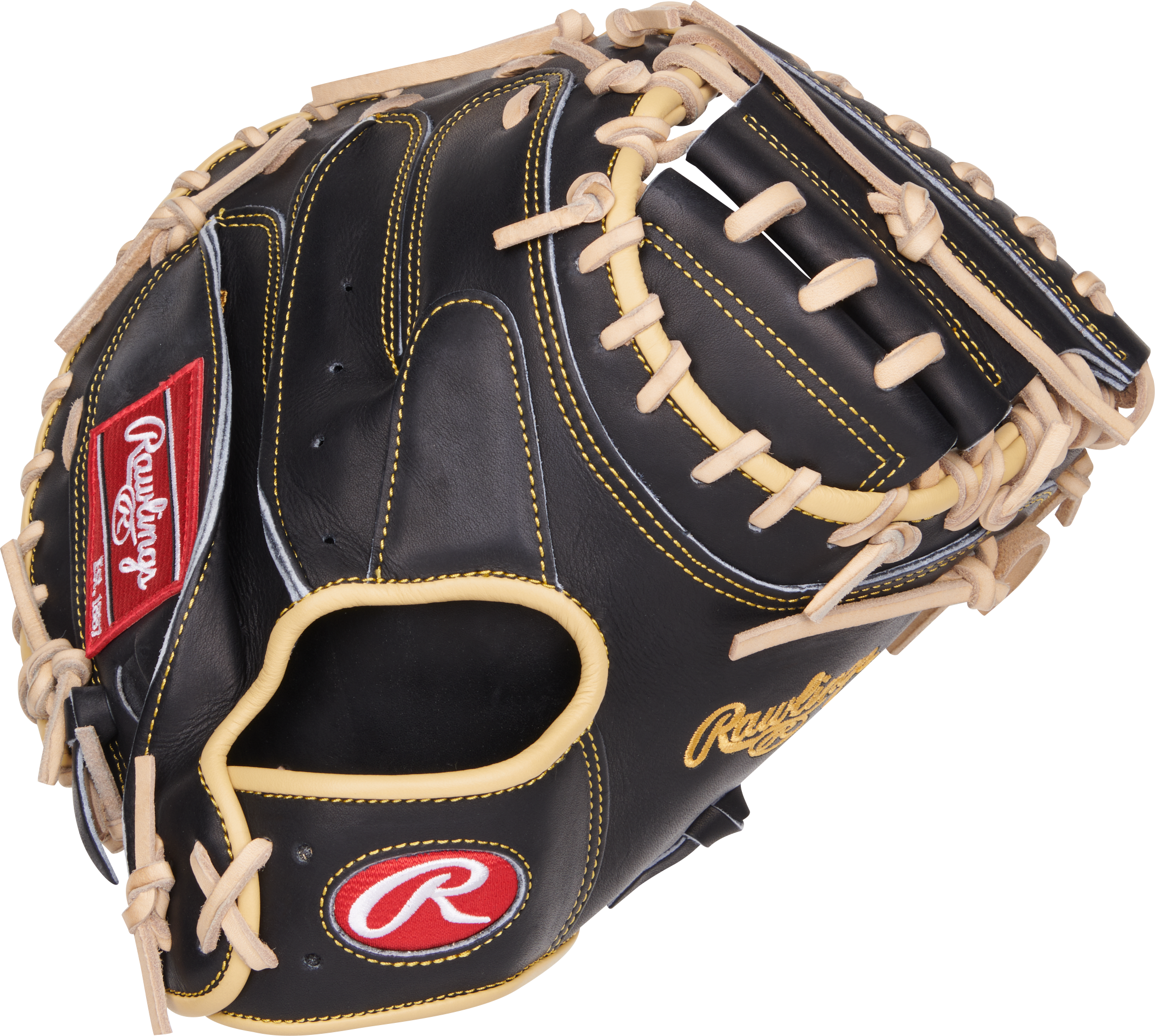 Rawlings Heart Of The Hide Series Adley Rutschman Catchers Mitt 34-Inch Baseball Glove - Right Hand Thrower - Black